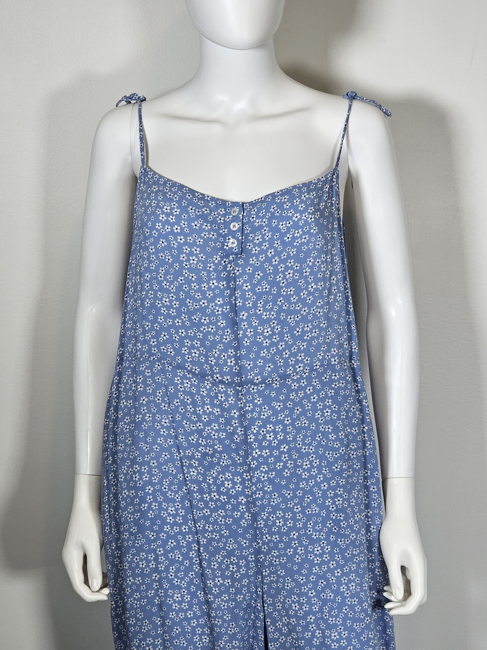 Smash + Tess Light Blue Floral Tie-Strap Jumpsuit - Picture 2 of 10